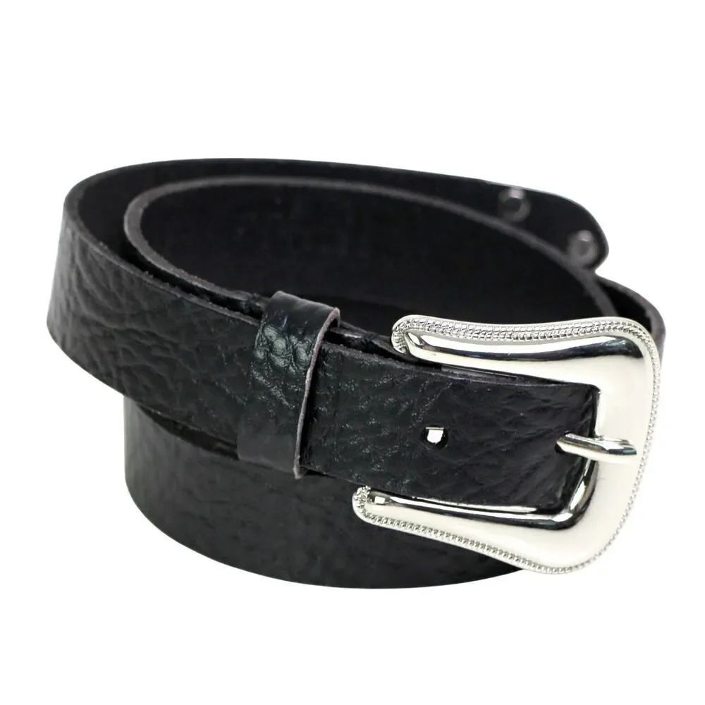 Urban Outfitters BLACK REAL LEATHER 7/8"Wd DRESS CASUAL CLASSIC BELT Sz S (M23